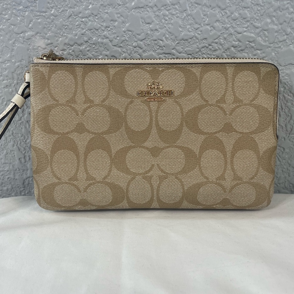 COACH Double Zipper Wristlet